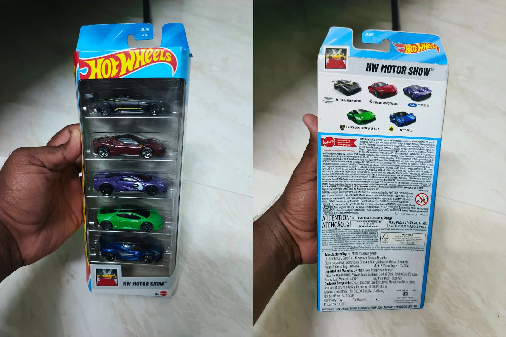 HW MOTOR SHOW 5 PACK